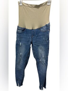 Blue Savvy Blue Skinny Leg Maternity Jeans Sz( M)